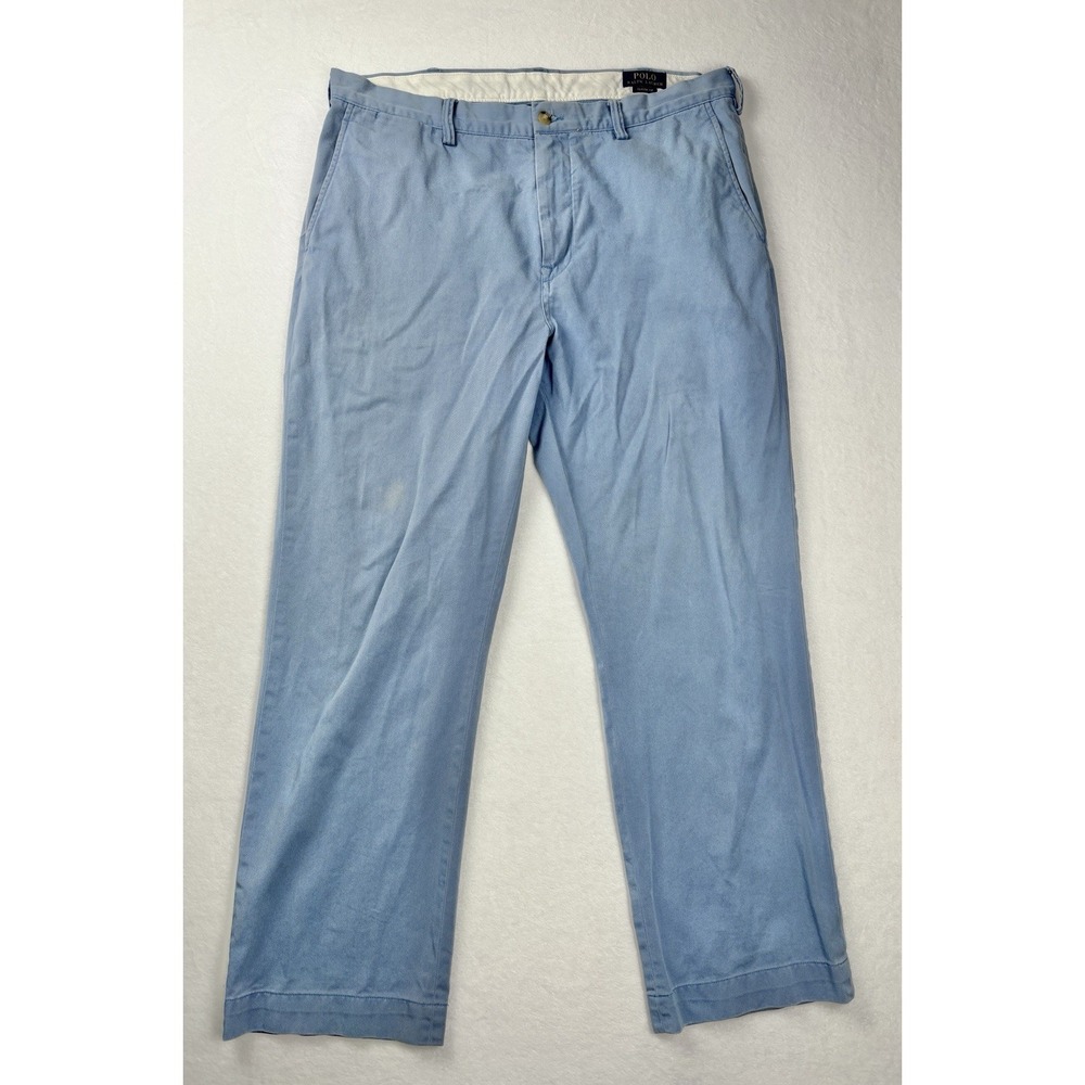 Polo Ralph‎ Lauren Classic Fit Chino Pants 36x28 Blue Cotton Twill